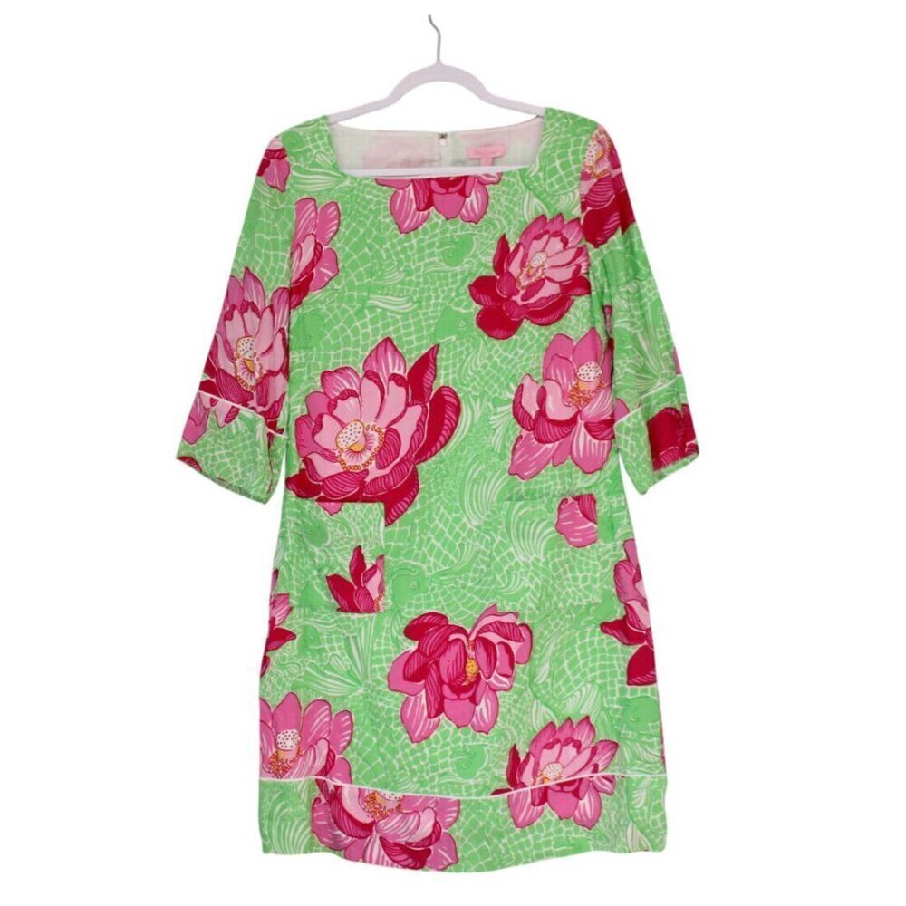 NWT Lilly Pulitzer Lyla Dress Size 6 Novelty Print Floral Resortwear Tropical